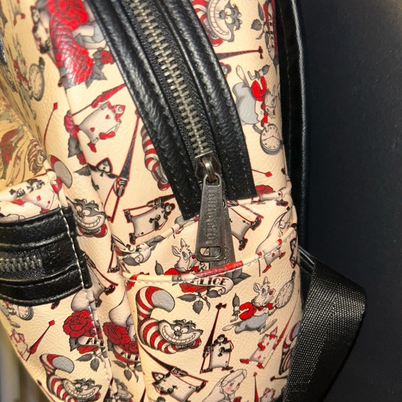 RARE Loungefly Disney Alice in Wonderland Tattoo AOP Mini Backpack - Picture 5 of 13